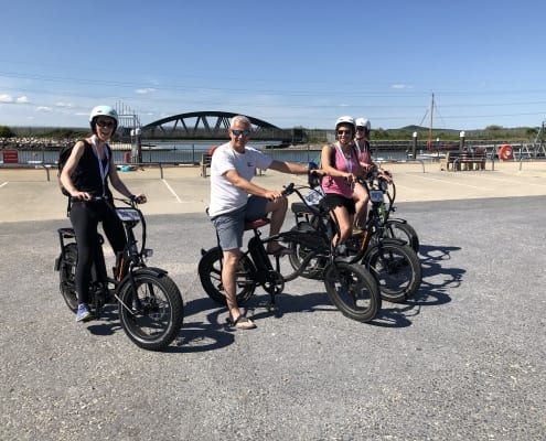 Group of renters on Shore Thing Ebikes